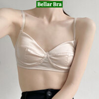 Áo ngực nữ đệm mỏng không gọng vải lụa satin mịn màng siêu thoáng Bellar Bra A--754