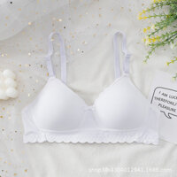 Áo ngực nữ học sinh không gọng mút mỏng chất cotton tăm trơn mềm mại A21  - Trắng - 34