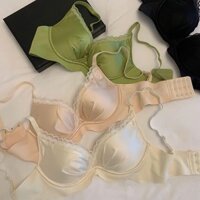Áo ngực satin sexy mới cho phụ nữ, nâng ngực nhỏ và chống chảy xệ, có thể điều chỉnh, hỗ trợ mềm mại, bóng, kích thước lớn, không đường may