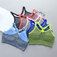 Áo ngực thể thao , áo lót Bra Dây Sọc Tập Gym Yoga Thể Thao Y008 Nhiều Màu , Đồ Tập Gym Nữ Giá Rẻ Yumfitness