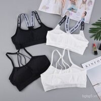 Áo ngực thể thao dây chéo chữ cái bán buôn, áo ống sexy không lưng, đồ lót nữ chống lộ