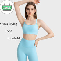 Áo ngực thể thao lưng gợi cảm dành cho nữ, áo ngực thể thao chống sốc mùa hè với miếng đệm có thể tháo rời và độ đàn hồi cao