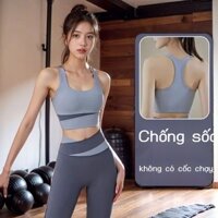 Áo ngực thể thao nữ chống sốc chạy bộ cường độ cao yoga vest áo ngực tập thể hình quần áo nhanh khô