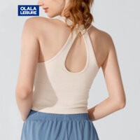 Áo ngực thể thao Yoga Cổ cao Dây đeo vai rộng lưng gợi cảm Thể dục có gân hoặc mặc hàng ngày