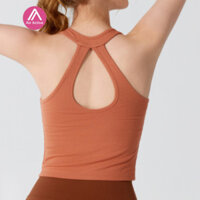 Áo ngực thể thao Yoga Cổ cao Dây đeo vai rộng lưng gợi cảm Thể dục có gân hoặc mặc hàng ngày