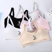 Áo ngực trẻ em cho bé gái, áo vest nhỏ, đồ lót cho học sinh, không dây, nhiều màu sắc, lưng đẹp, áo ống cho bé gái không có dây đeo vai