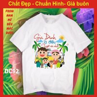 áo nhóm đi chơi DC92, du lịch biển, phông, thun,đi muôn nơi,làm hội đội chơi có hội,gia đình là điều tuyệt vời nhất - DC95,L58-65KG