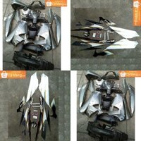 Áo nhựa + Tem xe Future Neo 125 - nhựa Trắng cao cấp màu XÁM