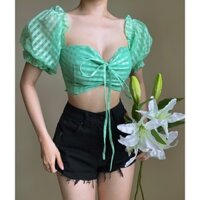 ÁO NHÚN CHỈ CÚP NGỰC CỘT DÂY