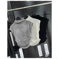 Áo nhung nhám tay hến cổ lọ có tag cài hot hit 3 màu, Áo tay cộc hến chất nhung nhám kèm tag .