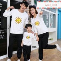 Áo nỉ bông gia đình họa tiết mặt trời- MÃ AGD831