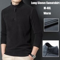 Áo Nỉ Cao Cổ Dài Tay Khóa Kéo 4 Màu Thời Trang Dành Cho Nam Màu Sắc