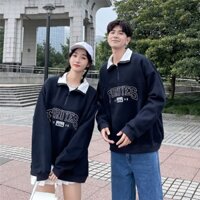 Áo Nỉ Cao Cổ Nam Nữ Phối Chữ Thêu FORUYES Bản Chữ Lớn, Áo Cặp Siêu Dày Dặn Nỉ Cao Cấp Hợp Thời Tiết Mùa Thu Đông 2022