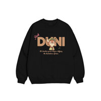 Áo nỉ cặp đôi cho Nam và Nữ, dáng rộng, cổ tròn unisex Áo đôi bạn thân bằng vải flannel cotton có in hình chú thỏ và cáo