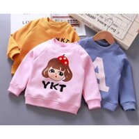 Áo nỉ cho bé có lót lông bên trong, chất nỉ cao cấp dày dặn mềm mịn cực ấm chính hãng LINKCARD