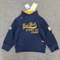 Áo nỉ cổ cao, khoá vai bé trai CONIGLIO hàng xuất dư