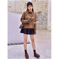 Áo nỉ cổ giả sơ mi