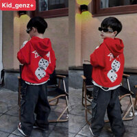 Áo nỉ có mũ stu ssy xúc xắc cho bé , áo hoodie bé trai , bé gái , unisex , kid genz