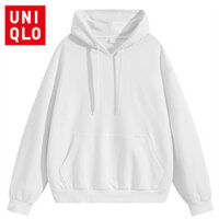 Áo nỉ có mũ trùm đầu Uniqlo Áo hoodie bỏ túi lớn áo hoodie nam màu trơn