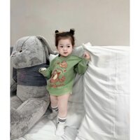 Áo nỉ cổ tròn capy bara Mdonal cho bé , áo sweater trẻ em unisex , Kid genz