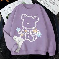 Áo nỉ dài tay Go Bear cổ tròn