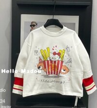 Áo nỉ hãng L1.H2.P5 áo trắng pha đỏ