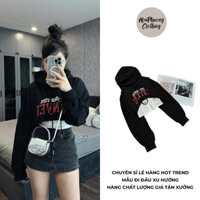 Áo nỉ 💥 HÀNG LOẠI 1 💥 Áo croptop kèm áo balo trắng bên trong mới vìa nha ce ưiii , mặc siu ăn chơi Mẫu NIHOTBUNG. P350