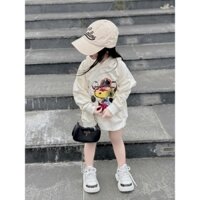áo nỉ hoodie chó 7 màu, áo khoác nỉ có mũ cho bé trai bé gái unisex TABA KIDS
