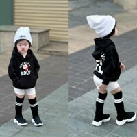 Áo nỉ hoodie cho bé hình ALDV gấu noel, áo nỉ mũ có túi cho bé,TP KIDS,[M332]