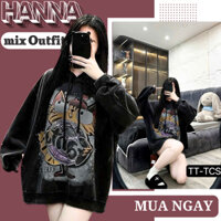 Áo nỉ hoodie in hình chú mèo siêu đẹp,chất nỉ lót nhung dày dặn hàng đẹp,hình in 5d