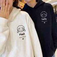 Áo nỉ hoodie nam nữ cặp đôi in hình lucky