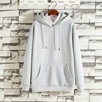 Áo nỉ Hoodie nỉ ngoại unisex trơn đủ màu unisex nam nữ đều mặc được - XXL - xám