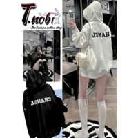 Áo Nỉ HOODIE SIÊU CẤP DÁNG RỘNG IN CHỮ 2 MẶT XÀ NEO KÈM TẤT  - ÁO NỈ CHẤT HAI DA NAM NỮ CAO CẤP