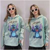 Áo nỉ hoodie unisex có mũ in hình chuột Stitch KNN03 -kgw