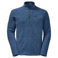 Áo nỉ JACK WOLFSKIN 1704641 MENS FOREST LEAF HALFZIP FLEECE JUMPER – OCEAN WAVE size M