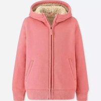 Áo nỉ lót lông cừu Uniqlo Kids Nhật Bản màu hồng - 409246