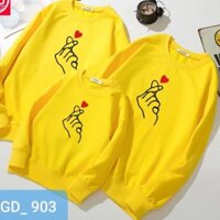 Áo nỉ mẫu thả tim có nhiều màu trắng ,xám ,đen ,đỏ ,vàng - MÃ AGD903