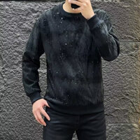 Áo nỉ mùa thu hợp thời trang nam hợp thời trang Gradient hàng đầu nam dáng rộng áo thun dài tay nam m-3xl