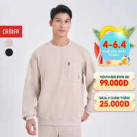 Áo nỉ nam CANIFA dài tay phối túi ngực 8TW24W004
