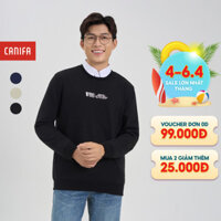 Áo nỉ nam CANIFA dáng basic dài tay có hình in 8TW24W003