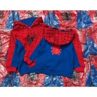 ÁO NỈ NHỆN ĐỎ CÓ MŨ CHO BÉ TRAI ( ẢNH THẬT)