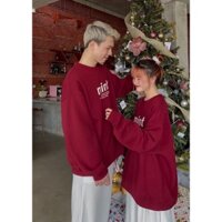 Áo nỉ sweater Sojang form rộng Mint Nữ, áo hoodie đỏ dài tay nam nữ thu đông rẻ, unisex Ulzzang