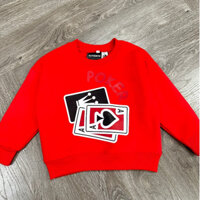 Áo nỉ TẾT Poker bộ tú lơ khơ cực chất cho bé, áo sweater họa tiết bài tây Tết trẻ em, TABA KIDS