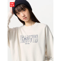 Áo nỉ Uniqlo nữ UT PEANUTS / áo thun chui đầu dài tay in hình 477961