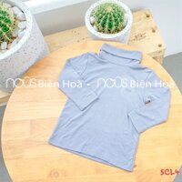 Áo Nous cổ lọ 5cm ghi đậm