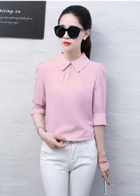 Áo nữ cổ sơ mi công sở sm169 - Hồng - Size 2XL