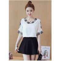 Áo nữ kiểu Phối Ren Tay và Cổ - MÃ SSL1218