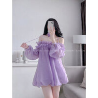 Áo Nữ Kiểu Trễ Vai Bèo Tay Bồng