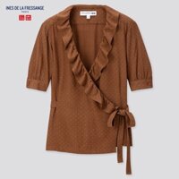 Áo nữ ngắn tay chấm bi bánh bèo xinh xắn dòng Innes De La Fressange Paris của UNIQLO