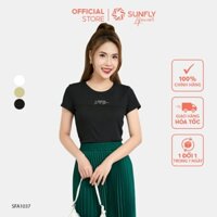 Áo nữ SUNFLY chất thun tăm cộc tay SFA1037